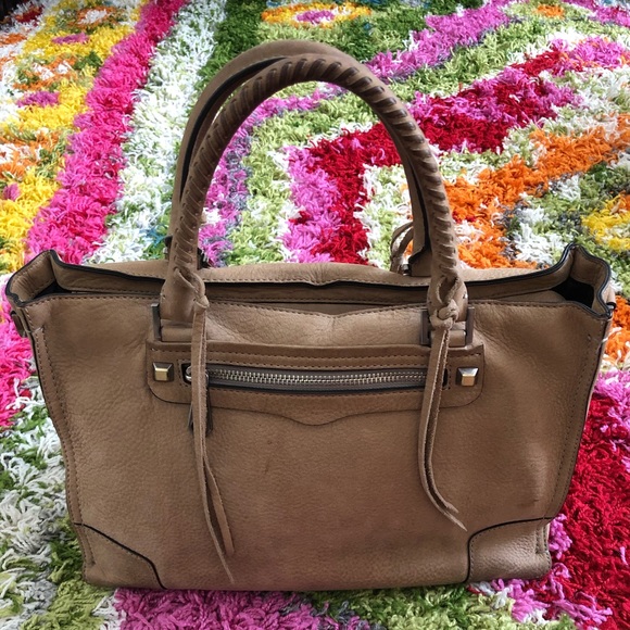 Rebecca Minkoff Regan Satchel purse, taupe - Picture 3 of 16